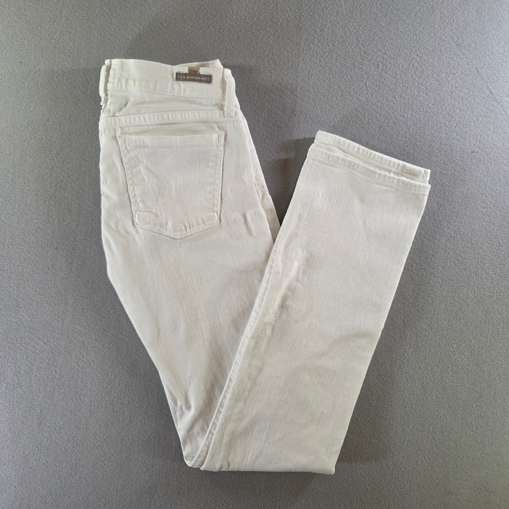 Citizens of Humanity Ava White Low Rise Straight Leg Jeans Minimalist Size 26
